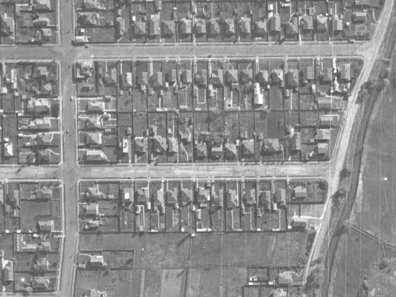 73 Corson Avenue from the air, 1940-1944