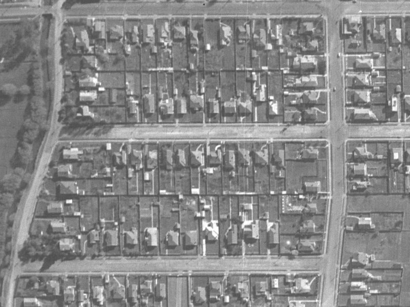28A Corson Avenue from the air, 1940-1944
