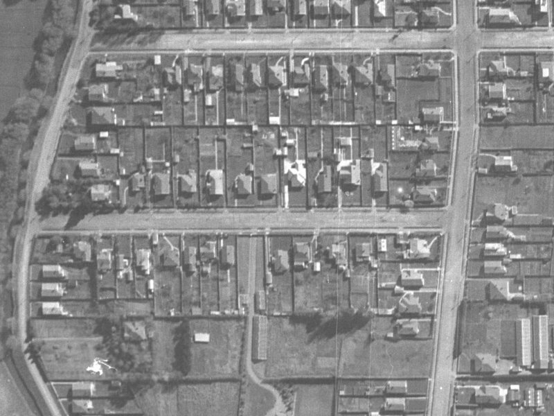 34 Riverview Street from the air, 1940-1944