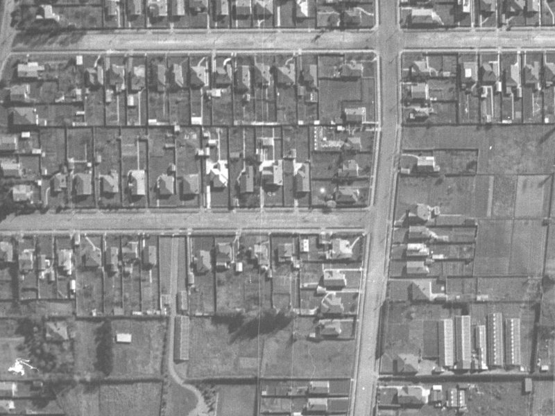 45 Riverview Street from the air, 1940-1944