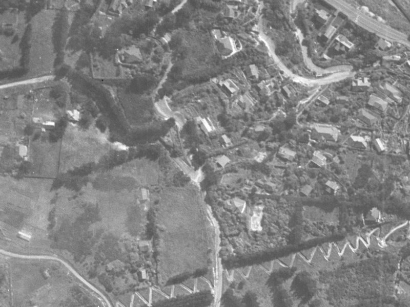 50–56 Clifton Terrace from the air, 1940-1944