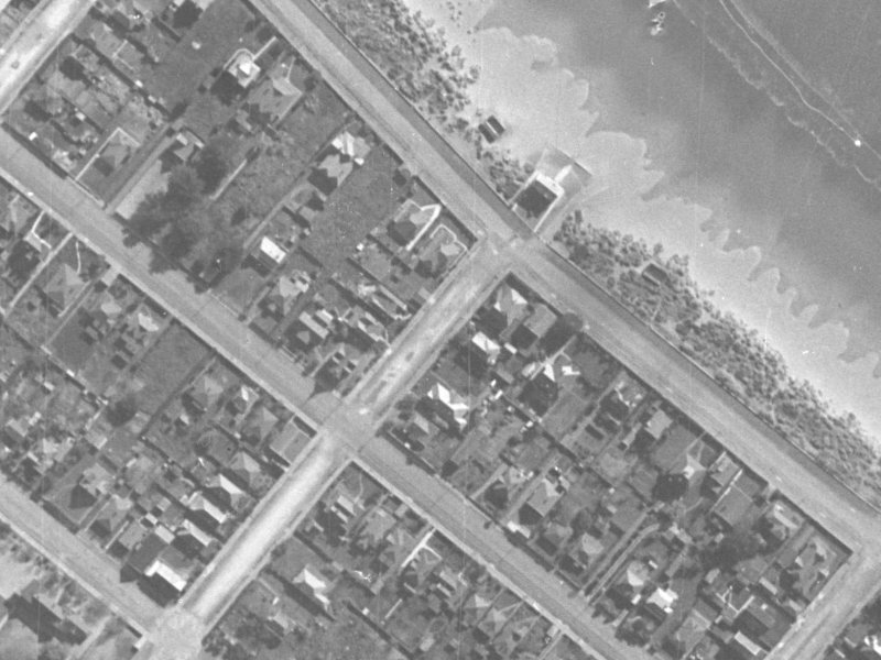 2 Hardwicke Street from the air, 1940-1944