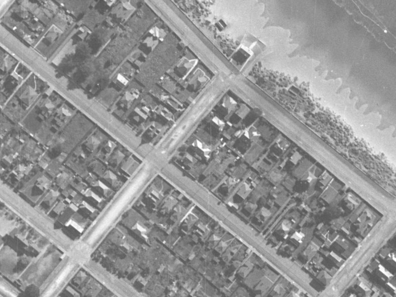 7 Hardwicke Street from the air, 1940-1944