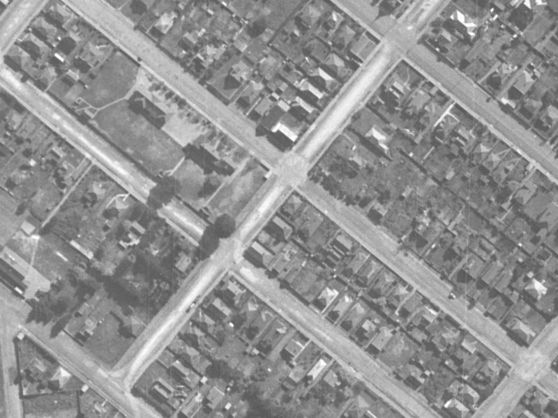 17 Hardwicke Street from the air, 1940-1944