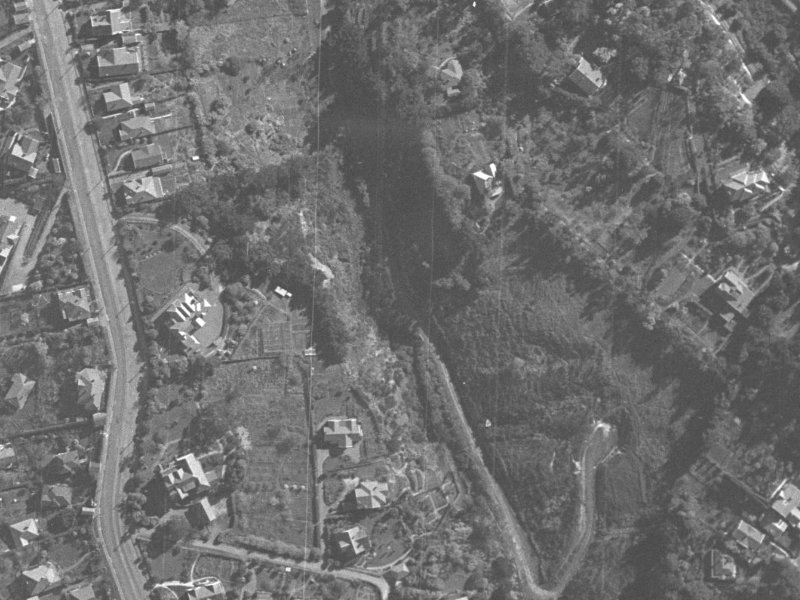 49 Valley Road from the air, 1940-1944
