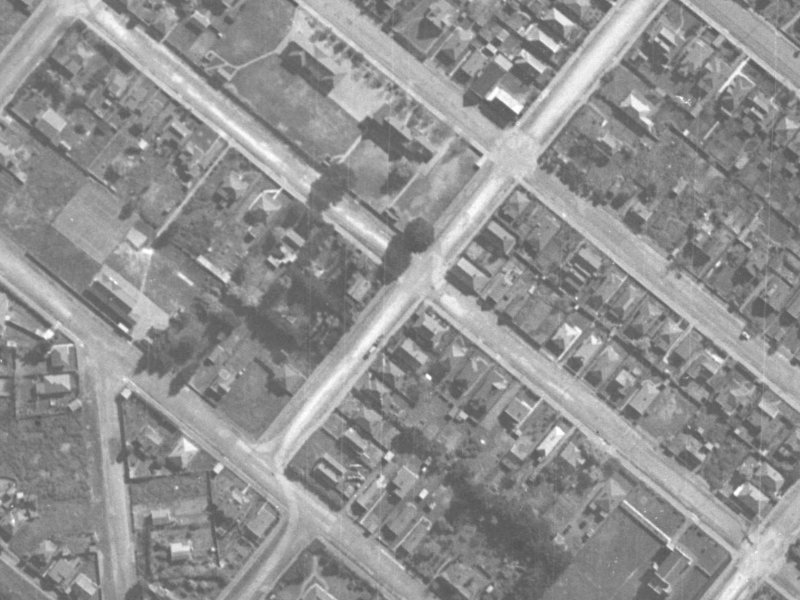 23 Hardwicke Street from the air, 1940-1944