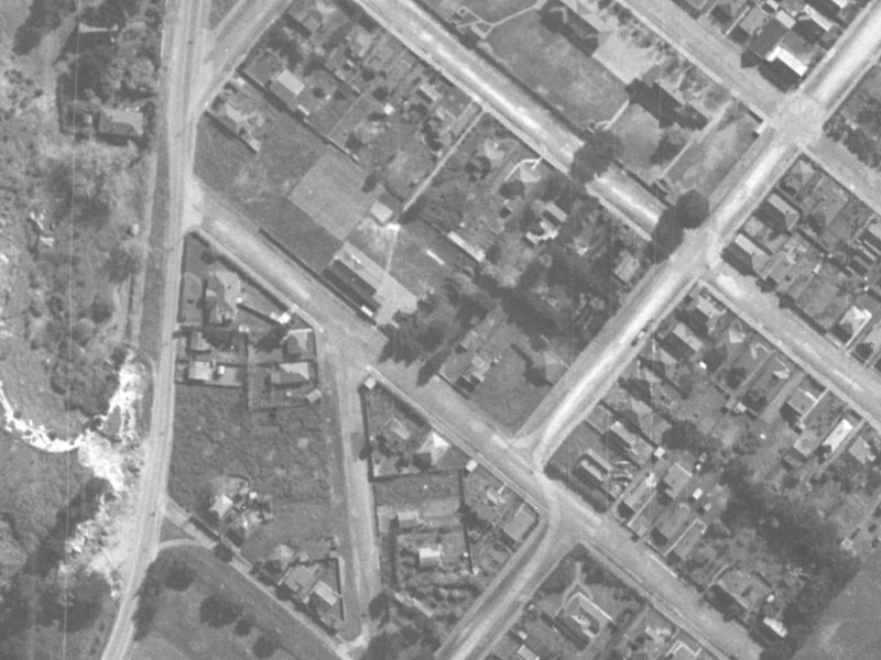 21 Colenso Street from the air, 1940-1944