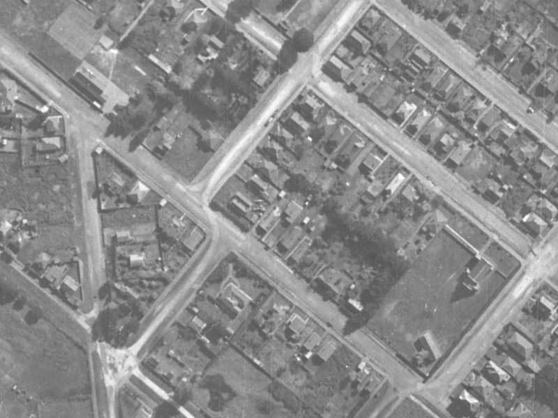 27 Hardwicke Street from the air, 1940-1944