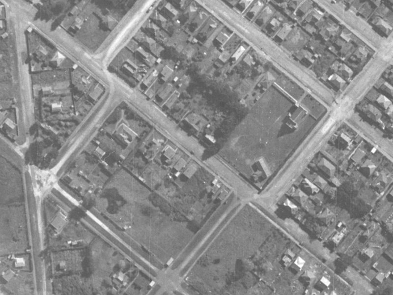43 Colenso Street from the air, 1940-1944