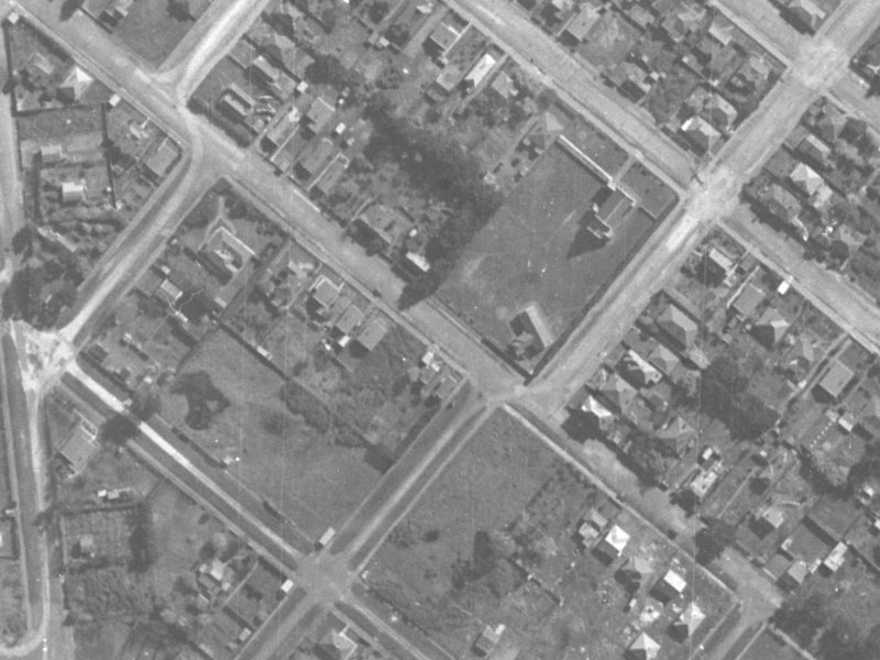 Colenso Street from the air, 1940-1944