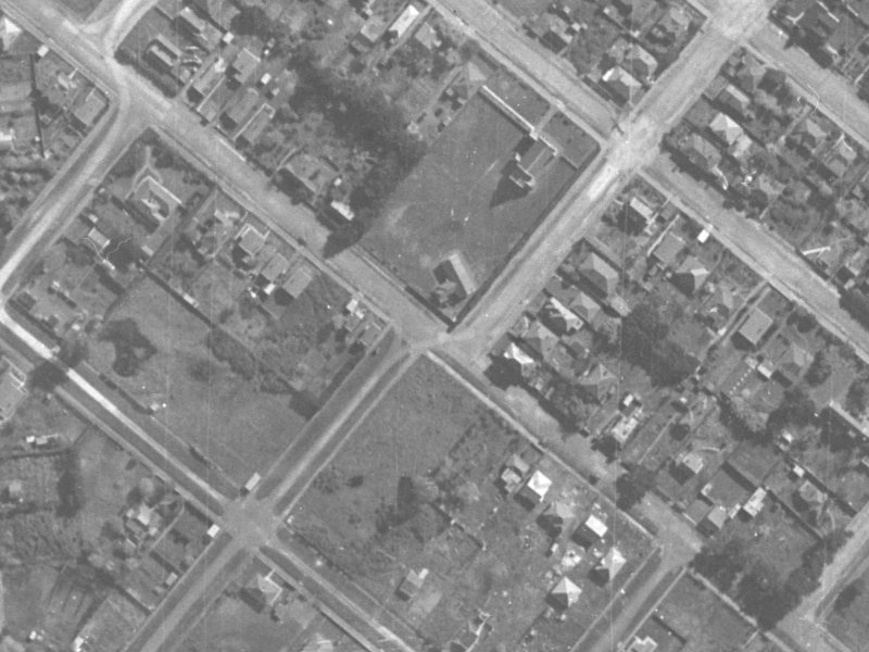 28 Colenso Street from the air, 1940-1944