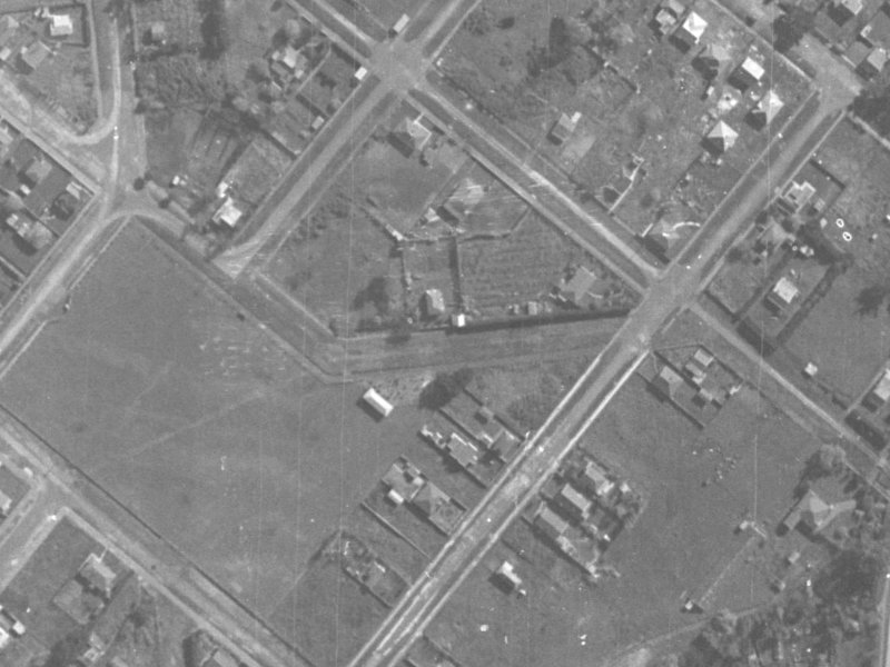 13 Duncan Street from the air, 1940-1944