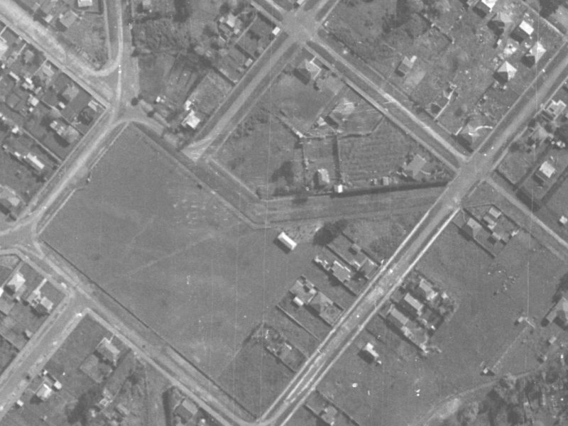 11A Duncan Street from the air, 1940-1944