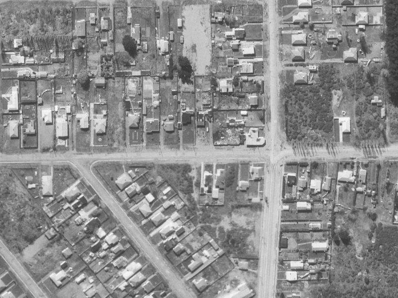 144 Beach Road from the air, 1960-1964