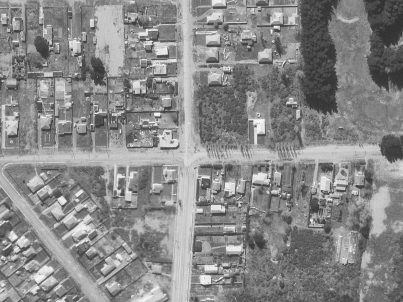 134 Beach Road from the air, 1960-1964