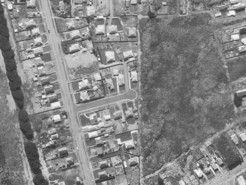 7A Pandora Street from the air, 1960-1964