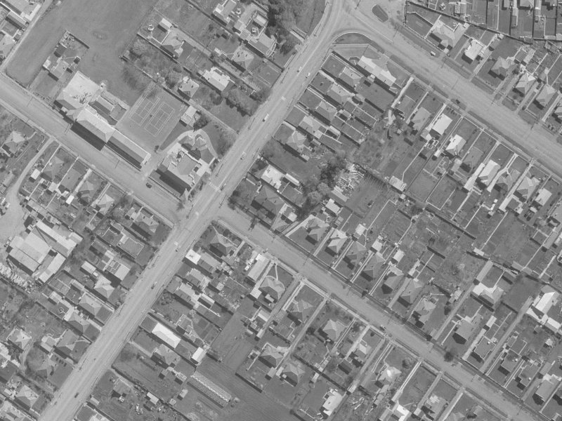 1A Meadow Street from the air, 1960-1964