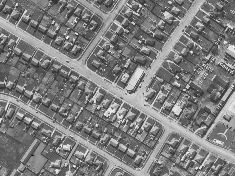 172A Langdons Road from the air, 1960-1964