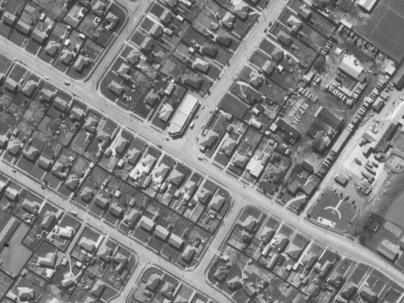 166 Langdons Road from the air, 1960-1964