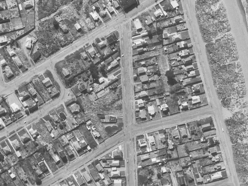 16 Jutland Street from the air, 1960-1964