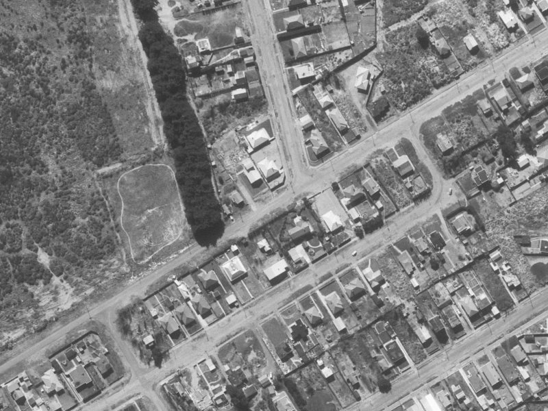 62–84 Pacific Road from the air, 1960-1964