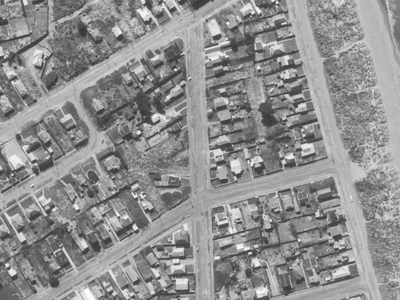 14-16 Jutland Street from the air, 1960-1964