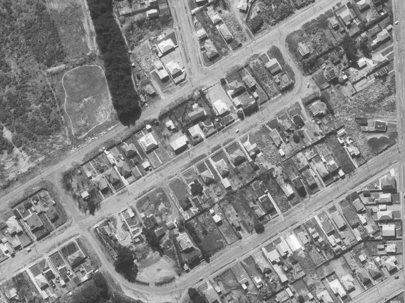 37-39 Tedder Avenue from the air, 1960-1964