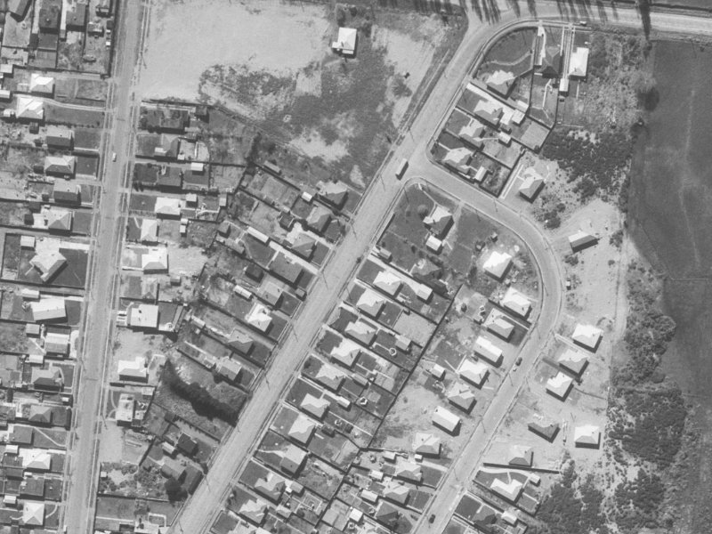 104 Bassett Street from the air, 1960-1964