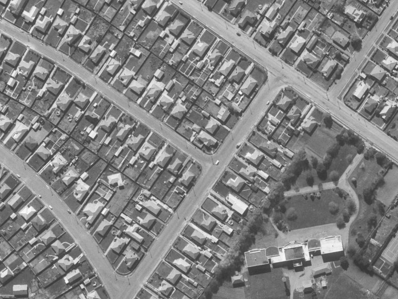 12 Harris Crescent from the air, 1960-1964