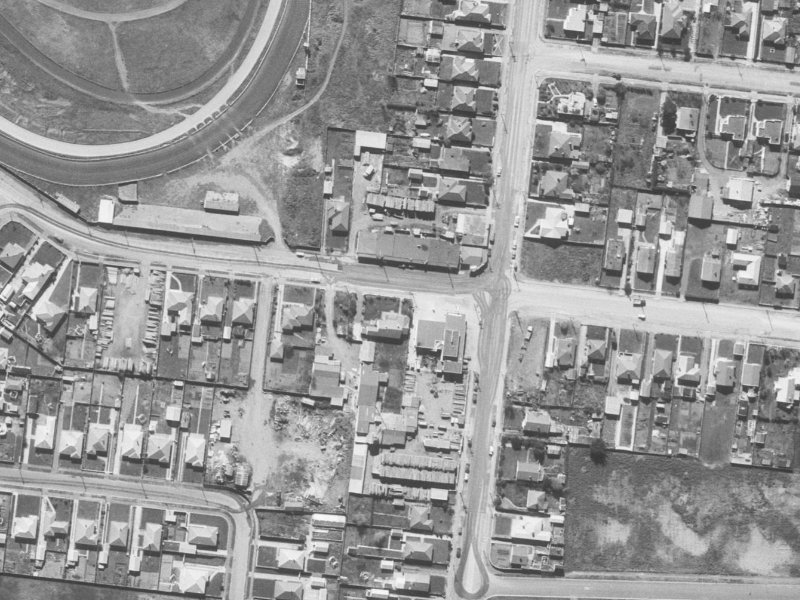 239 Travis Road from the air, 1960-1964