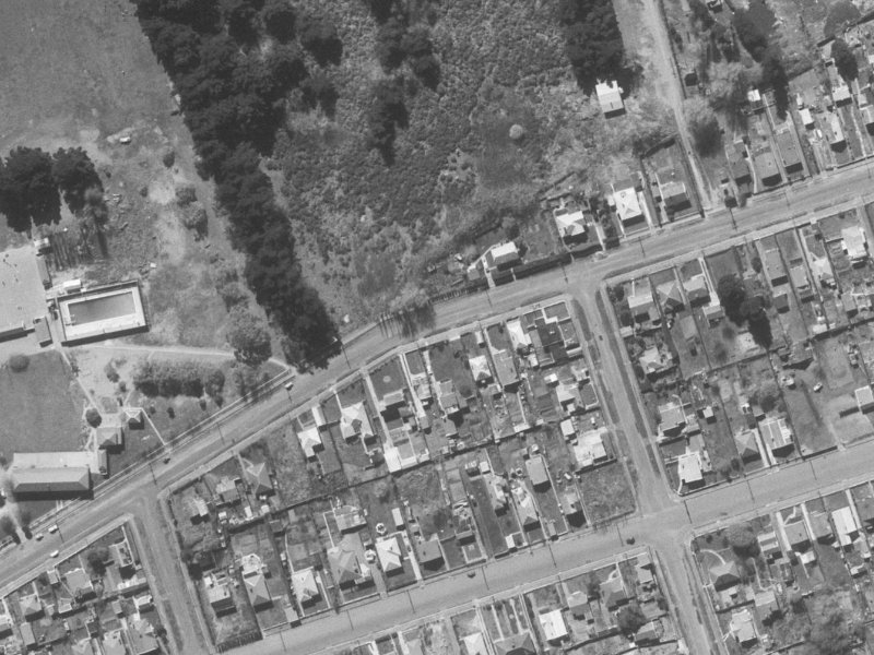 101 Leaver Terrace from the air, 1960-1964