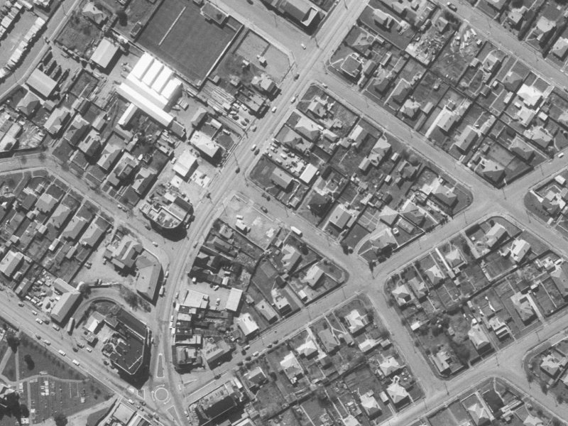 16 Loftus Street from the air, 1960-1964