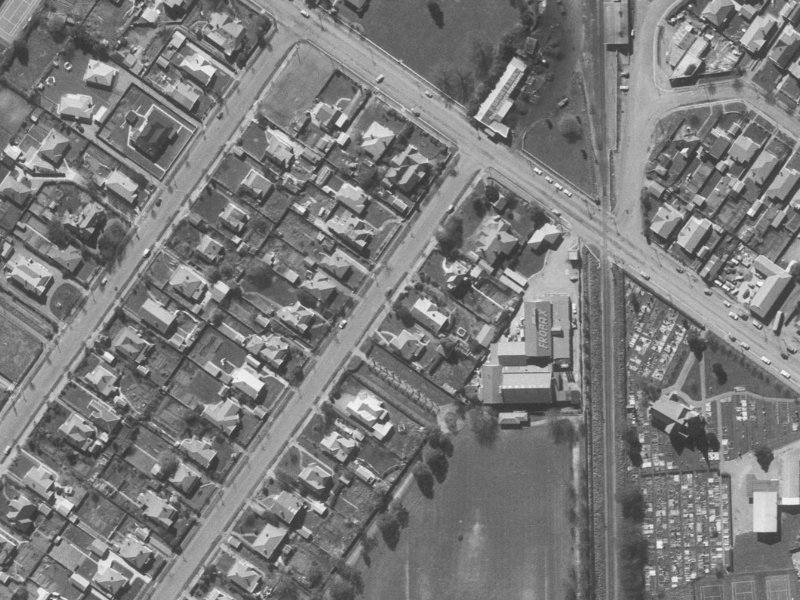 126 Saint James Avenue from the air, 1960-1964
