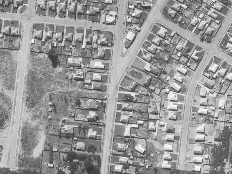 50A Bassett Street from the air, 1960-1964