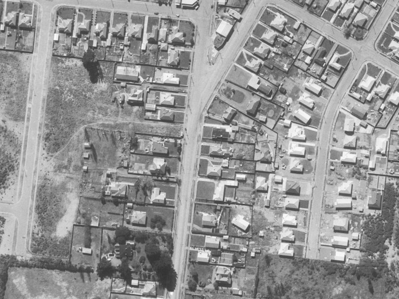 48-42 Bassett Street from the air, 1960-1964