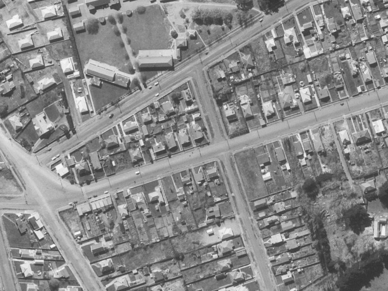 142 Bowhill Road from the air, 1960-1964