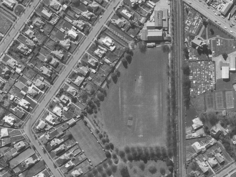 100 Saint James Avenue from the air, 1960-1964