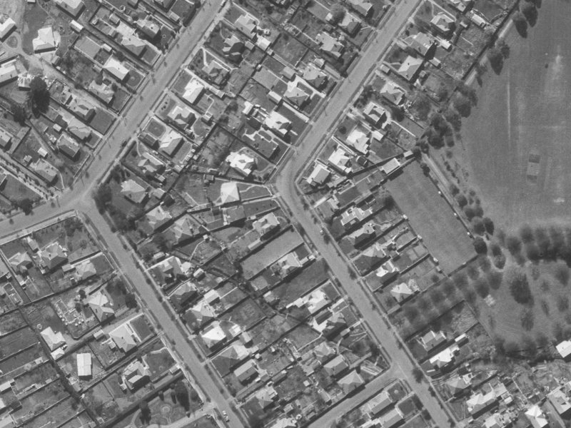 73 Saint James Avenue from the air, 1960-1964