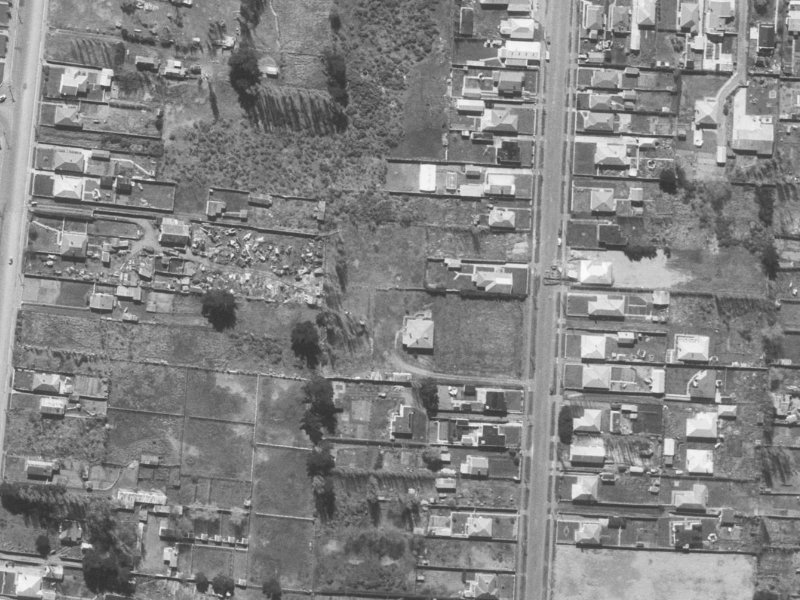 76A-76S Palmers Road from the air, 1960-1964