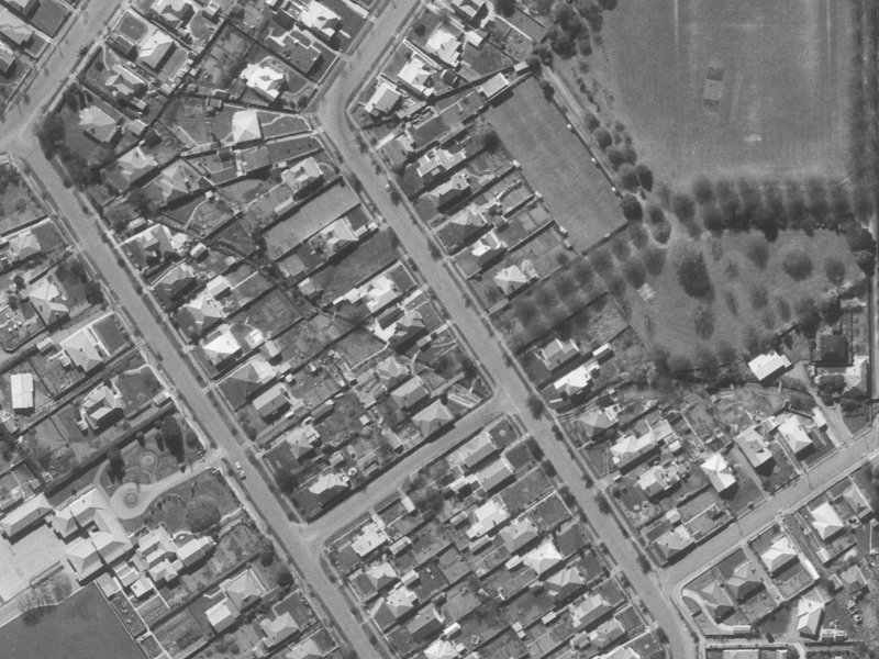 57 Saint James Avenue from the air, 1960-1964