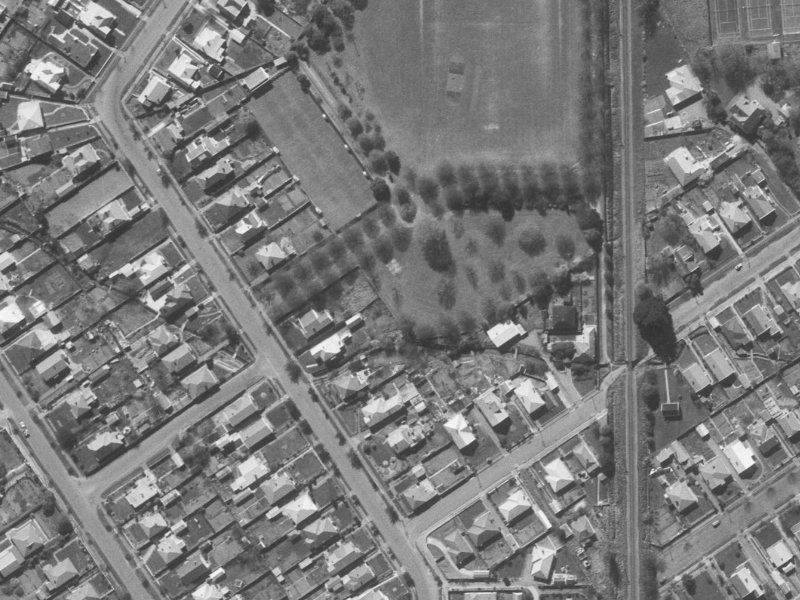 56 St James Avenue from the air, 1960-1964