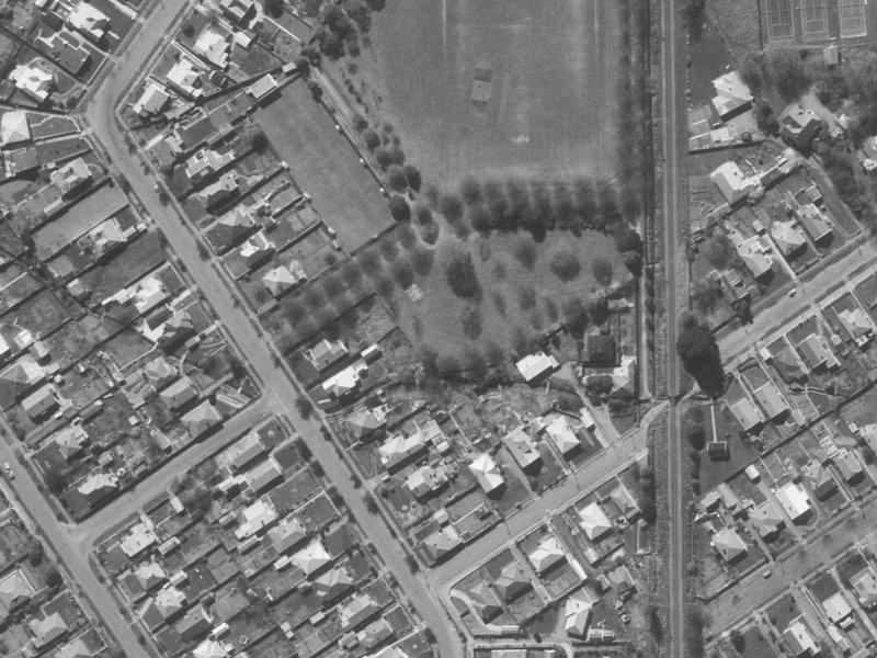 56 Saint James Avenue from the air, 1960-1964