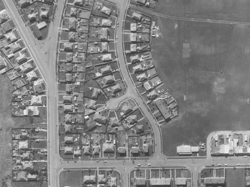 3-7 Lynn Place from the air, 1960-1964