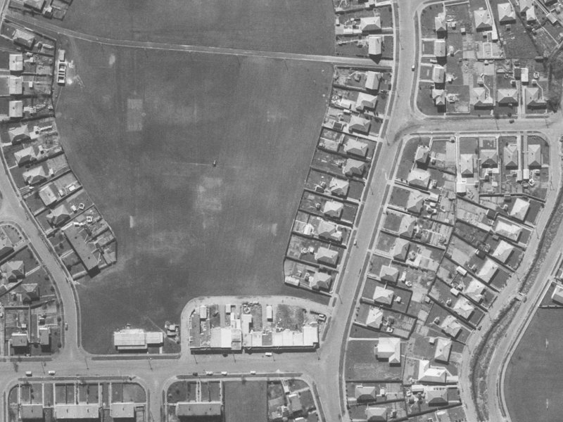 121 Emmett Street from the air, 1960-1964