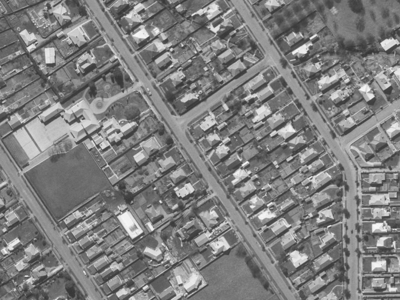 50 Windermere Road from the air, 1960-1964
