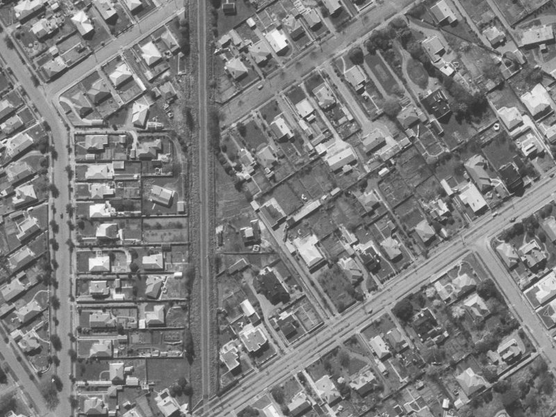 36a St James Avenue from the air, 1960-1964