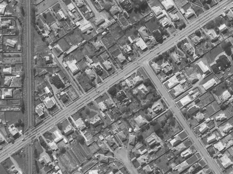 156 Blighs Road from the air, 1960-1964
