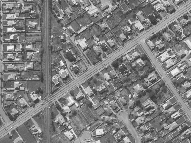 150 Blighs Road from the air, 1960-1964