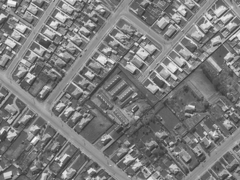 7A Hudson Street from the air, 1960-1964