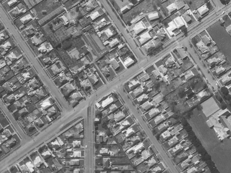 79 Blighs Road from the air, 1960-1964